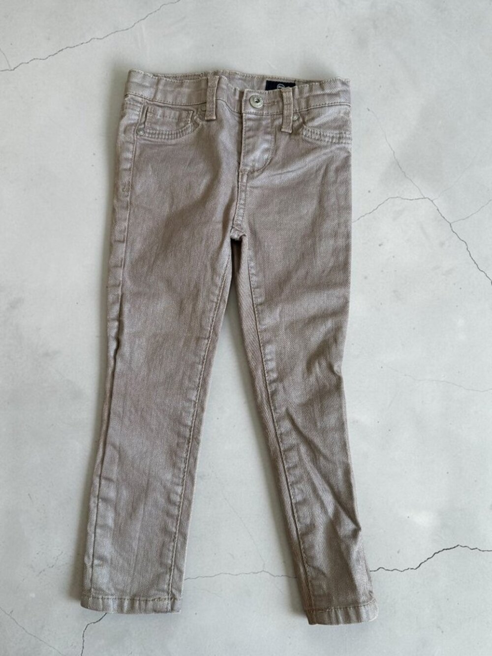 ADRIANO GOLDSCHMIED Baby Girls Taupe Skinny Pants Size 3T